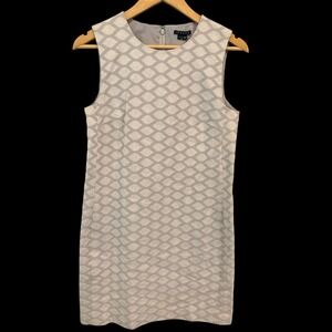 Theory Mayberry Haze Jacquard Sleeveless Shift Dress Sz 8 Quiet Luxury Preppy